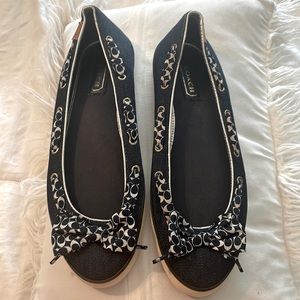 Coach slip-ons, Navy/White, 9M (8.5)